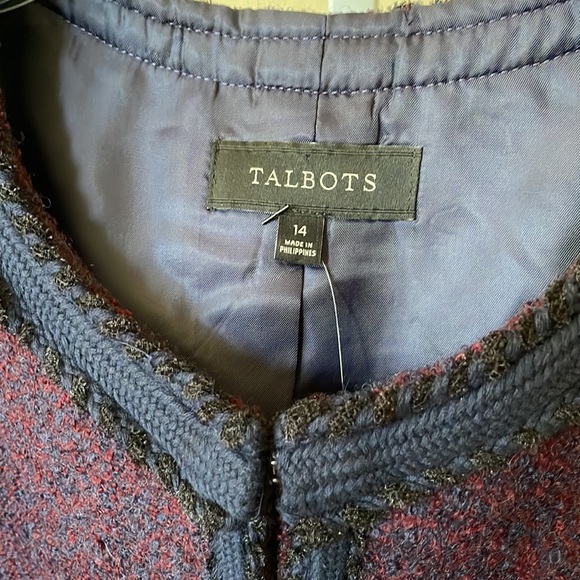 NWT $179 Talbots beautiful boucle wool tweed blazer - Picture 4 of 9